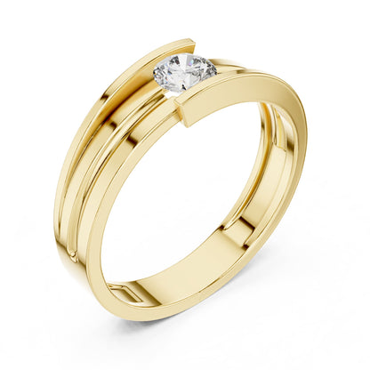 Round Bypass Lab Grown Diamond Engagement Ring