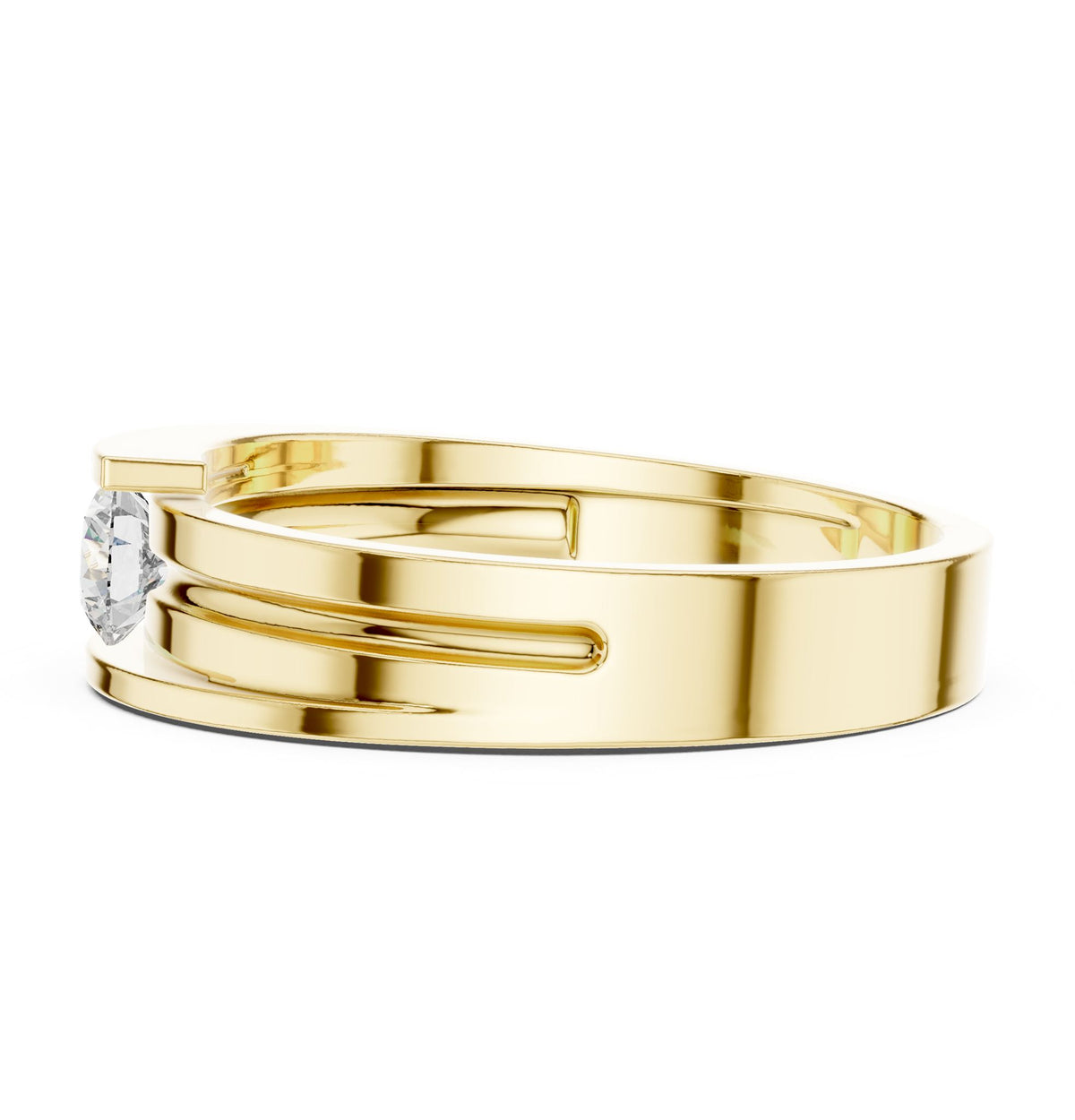 Round Bypass Lab Grown Diamond Engagement Ring