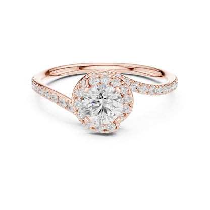 Round Bypass Lab Grown Diamond Engagement Ring