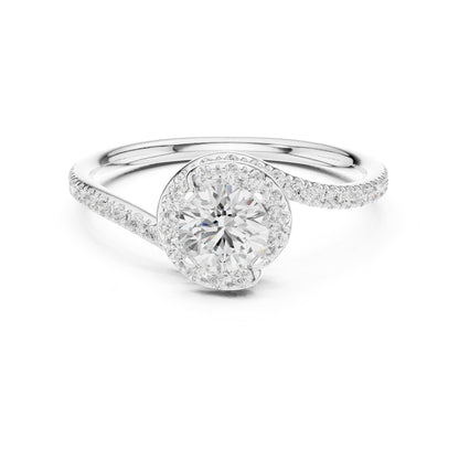 Round Bypass Lab Grown Diamond Engagement Ring