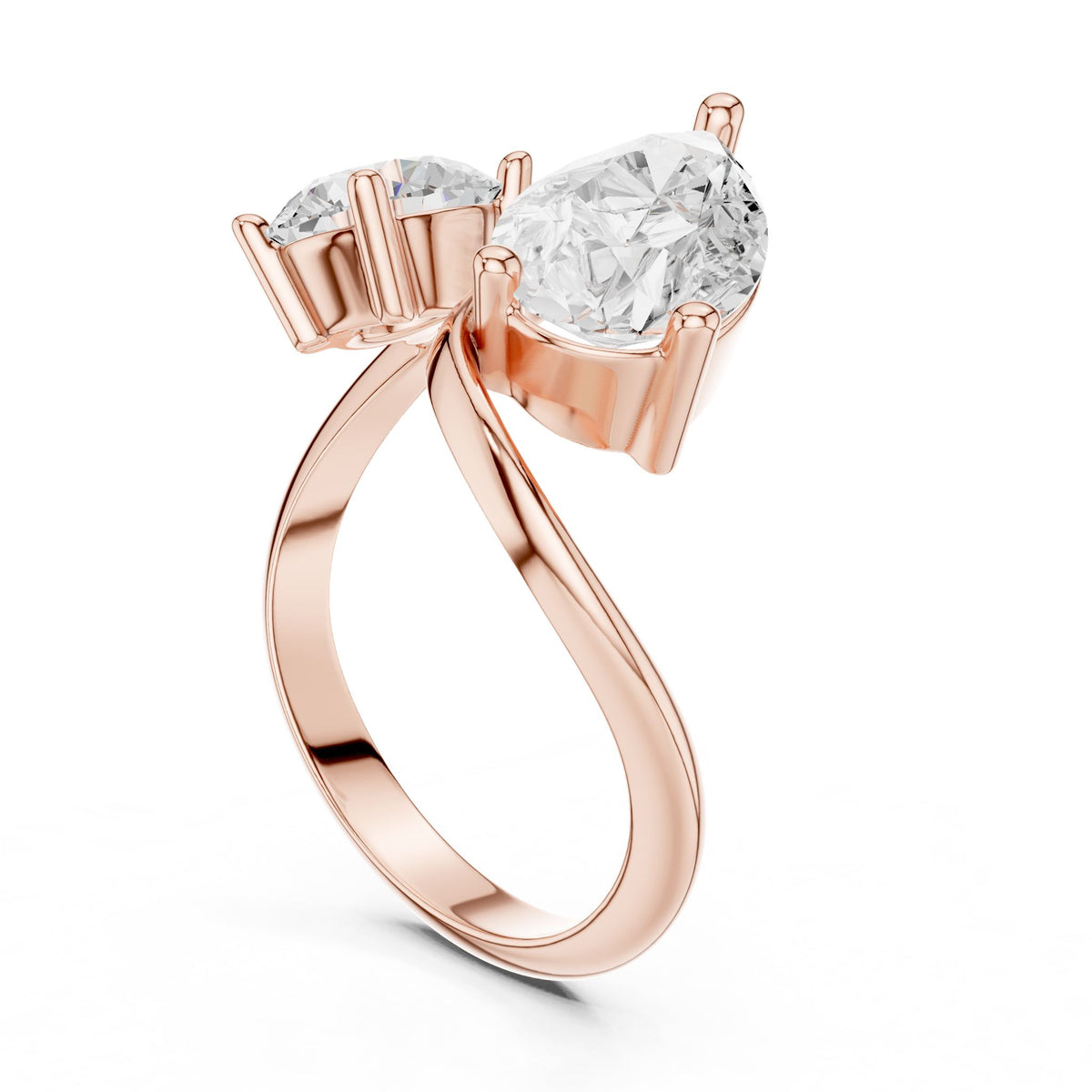 Round Cluster Lab Grown Diamond Engagement Ring