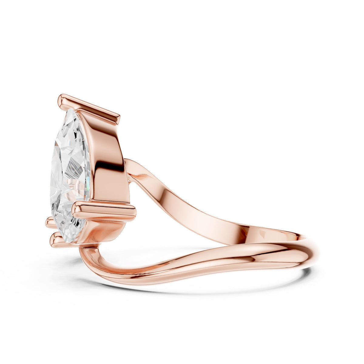 Round Cluster Lab Grown Diamond Engagement Ring