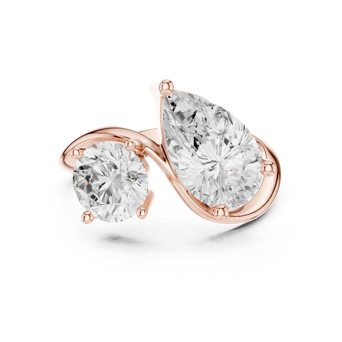 Round Cluster Lab Grown Diamond Engagement Ring
