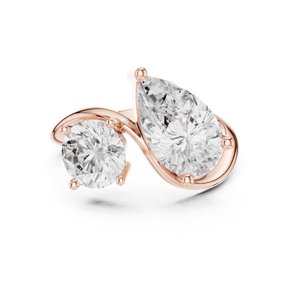 Round Cluster Lab Grown Diamond Engagement Ring