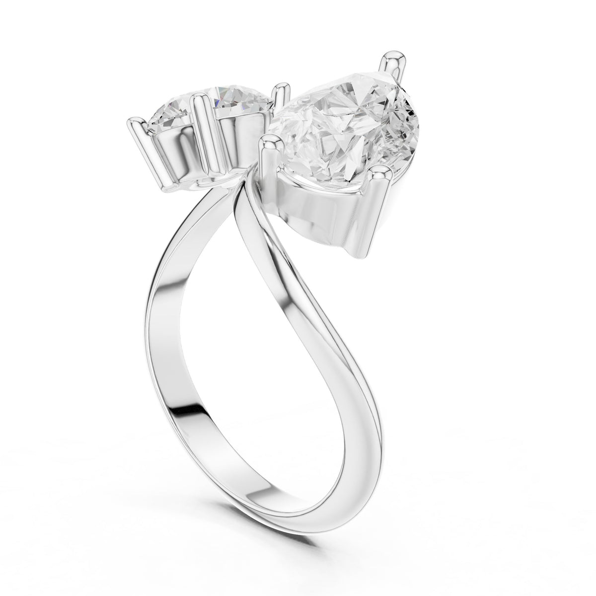 Round Cluster Lab Grown Diamond Engagement Ring