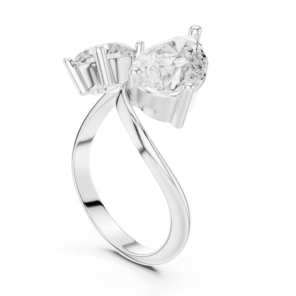 Round Cluster Lab Grown Diamond Engagement Ring
