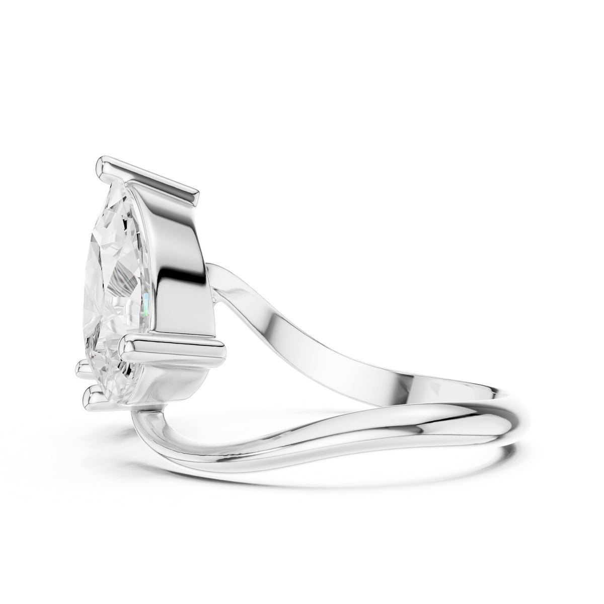 Round Cluster Lab Grown Diamond Engagement Ring