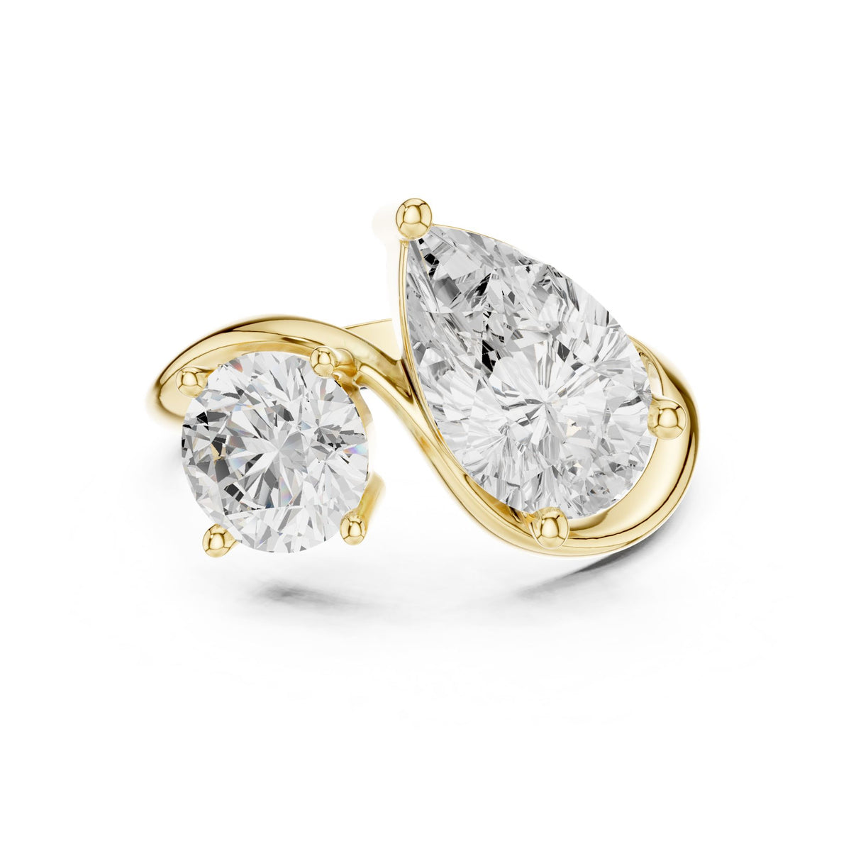 Round Cluster Lab Grown Diamond Engagement Ring