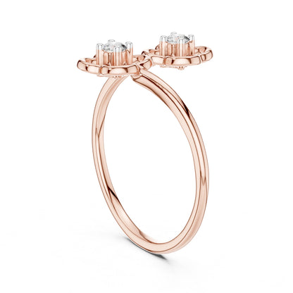 Round Cluster Lab Grown Diamond Engagement Ring