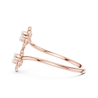 Round Cluster Lab Grown Diamond Engagement Ring