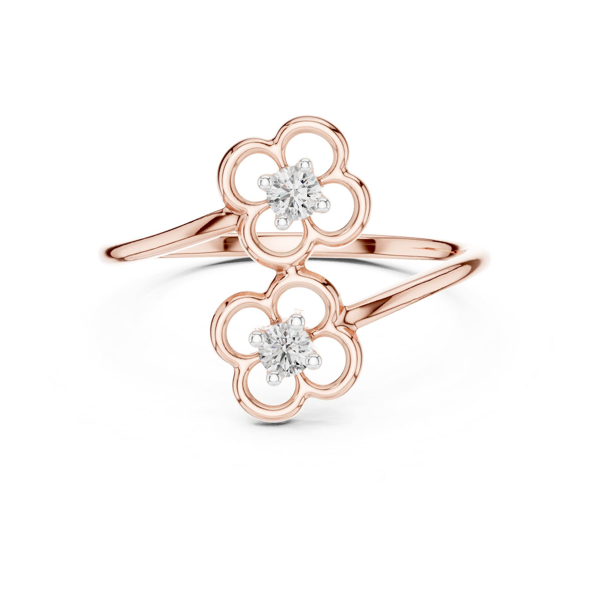 Round Cluster Lab Grown Diamond Engagement Ring