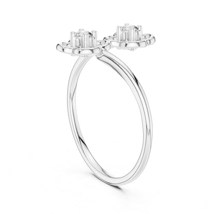 Round Cluster Lab Grown Diamond Engagement Ring
