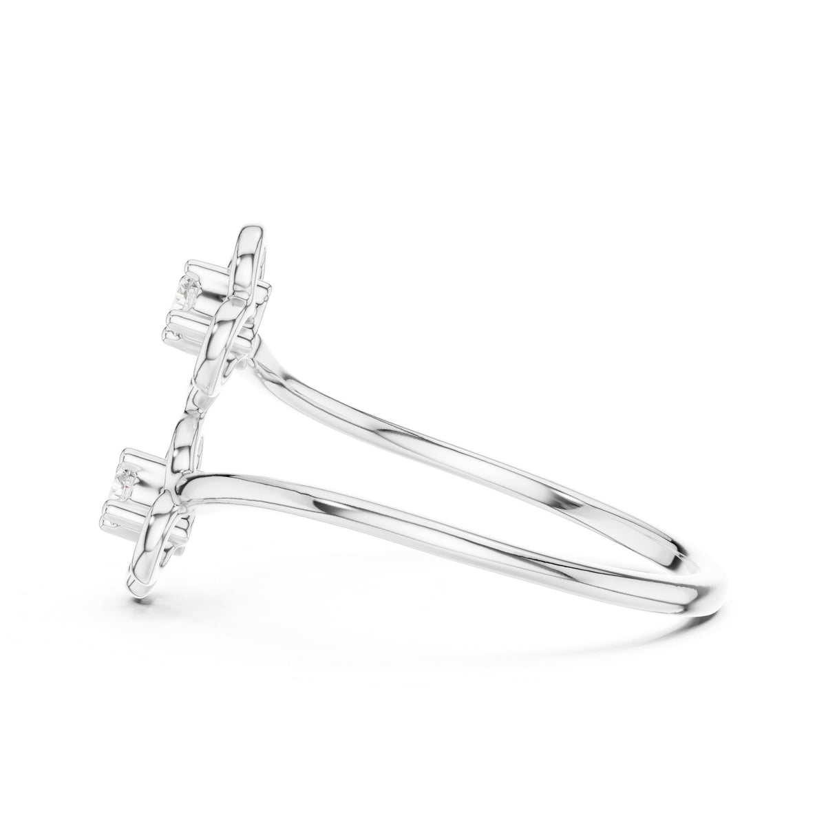 Round Cluster Lab Grown Diamond Engagement Ring
