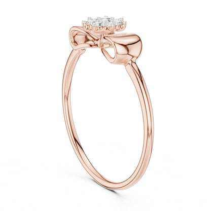 Round Cluster Lab Grown Diamond Engagement Ring