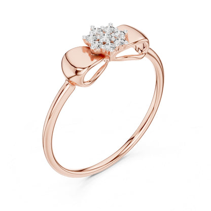 Round Cluster Lab Grown Diamond Engagement Ring