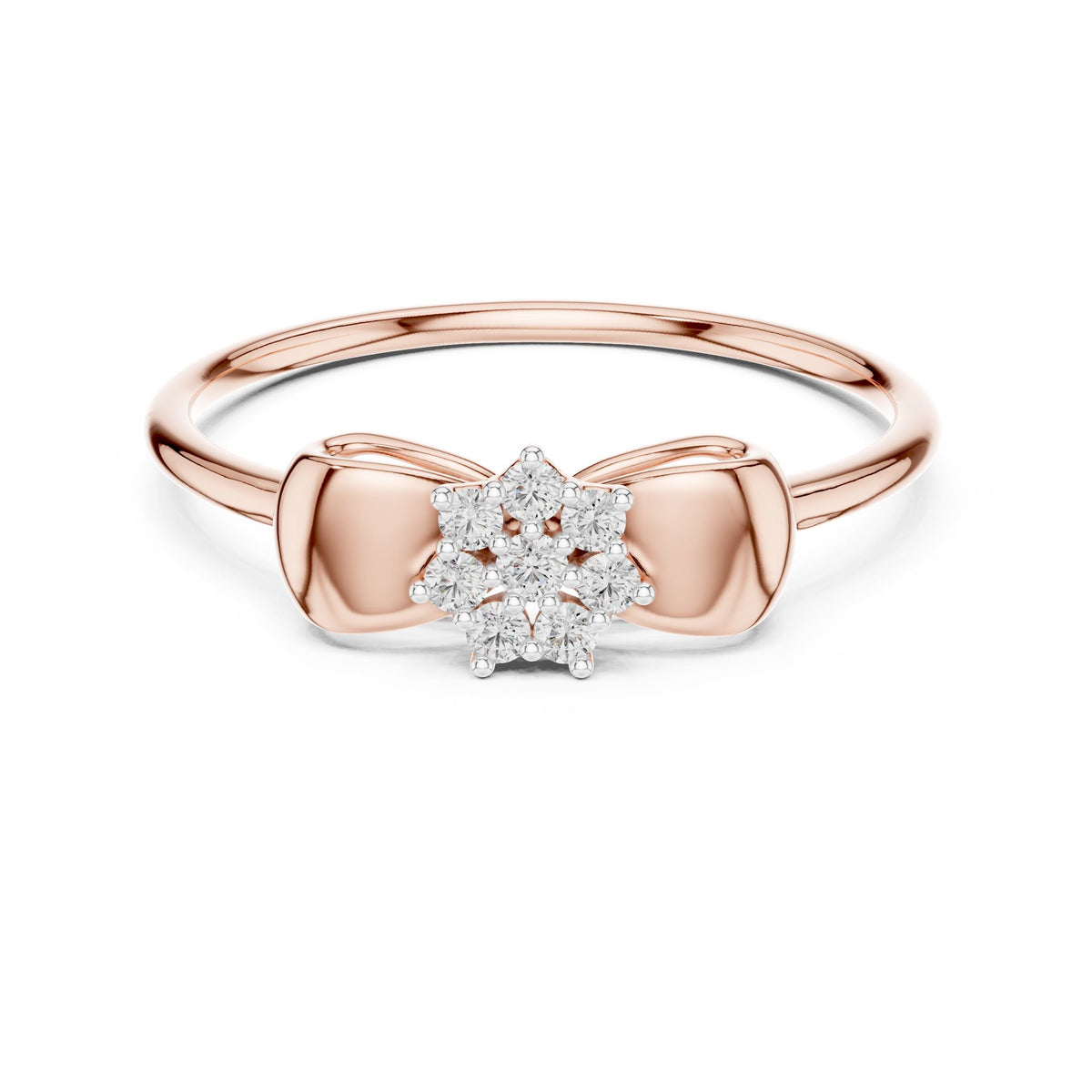Round Cluster Lab Grown Diamond Engagement Ring