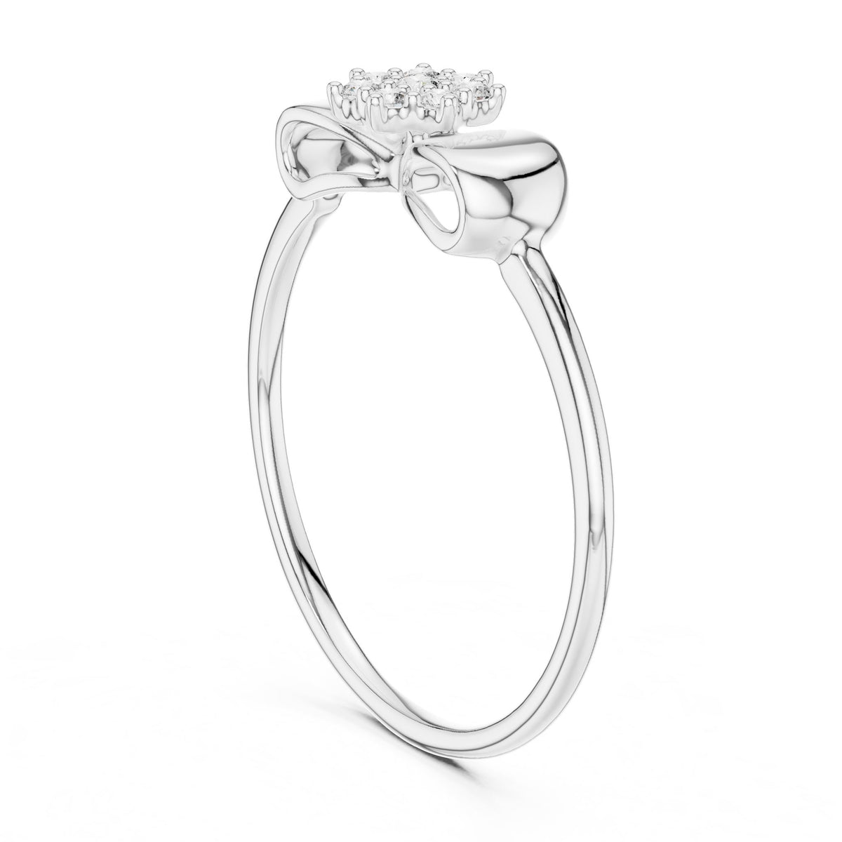 Round Cluster Lab Grown Diamond Engagement Ring