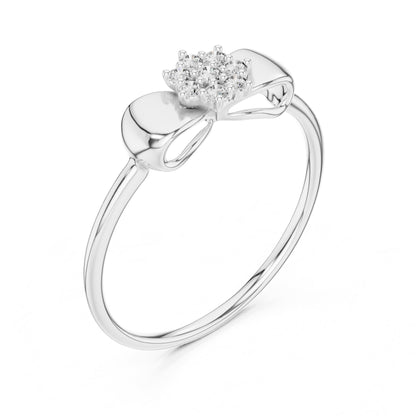 Round Cluster Lab Grown Diamond Engagement Ring