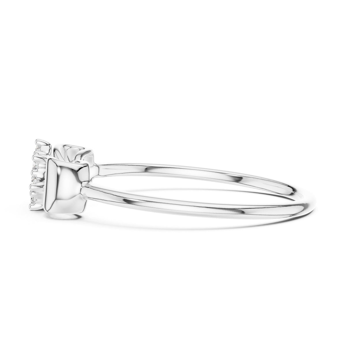 Round Cluster Lab Grown Diamond Engagement Ring