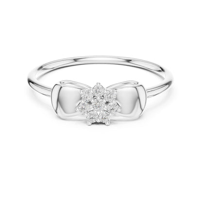 Round Cluster Lab Grown Diamond Engagement Ring