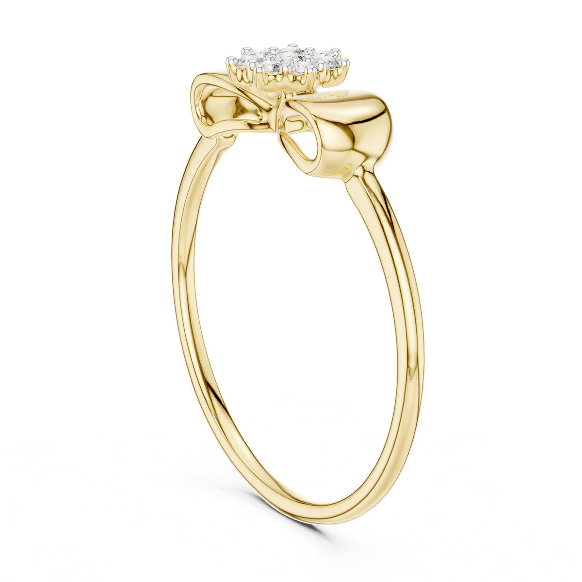 Round Cluster Lab Grown Diamond Engagement Ring