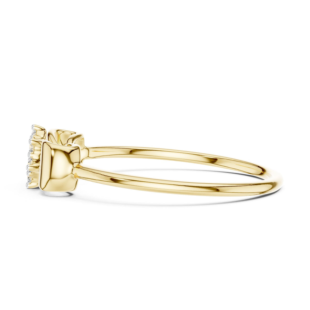 Round Cluster Lab Grown Diamond Engagement Ring