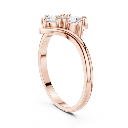 Round Cluster Lab Grown Diamond Engagement Ring