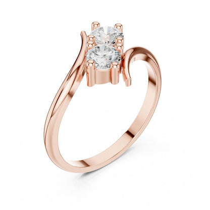 Round Cluster Lab Grown Diamond Engagement Ring