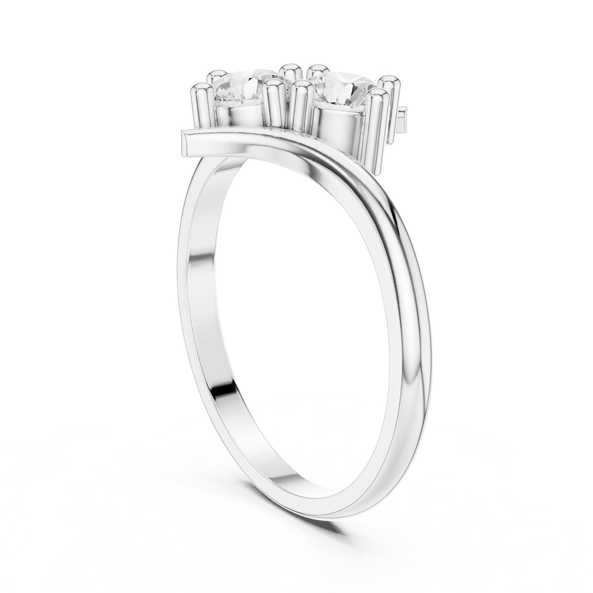 Round Cluster Lab Grown Diamond Engagement Ring