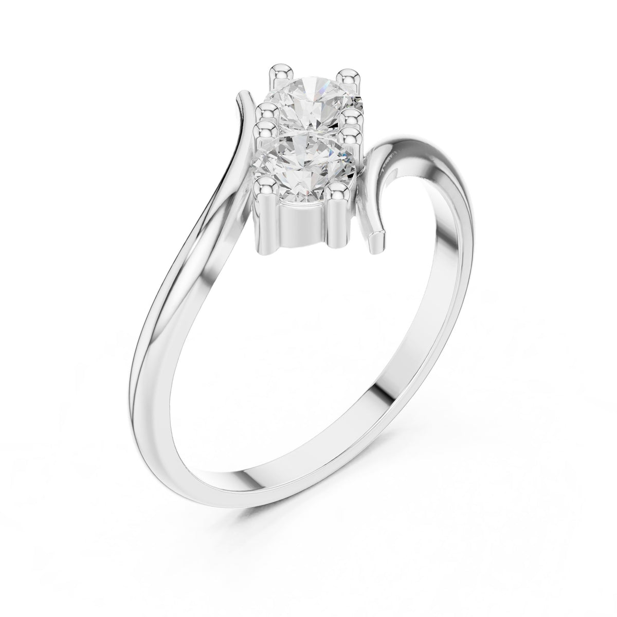 Round Cluster Lab Grown Diamond Engagement Ring