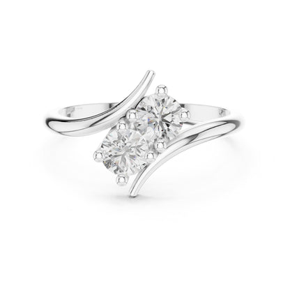 Round Cluster Lab Grown Diamond Engagement Ring