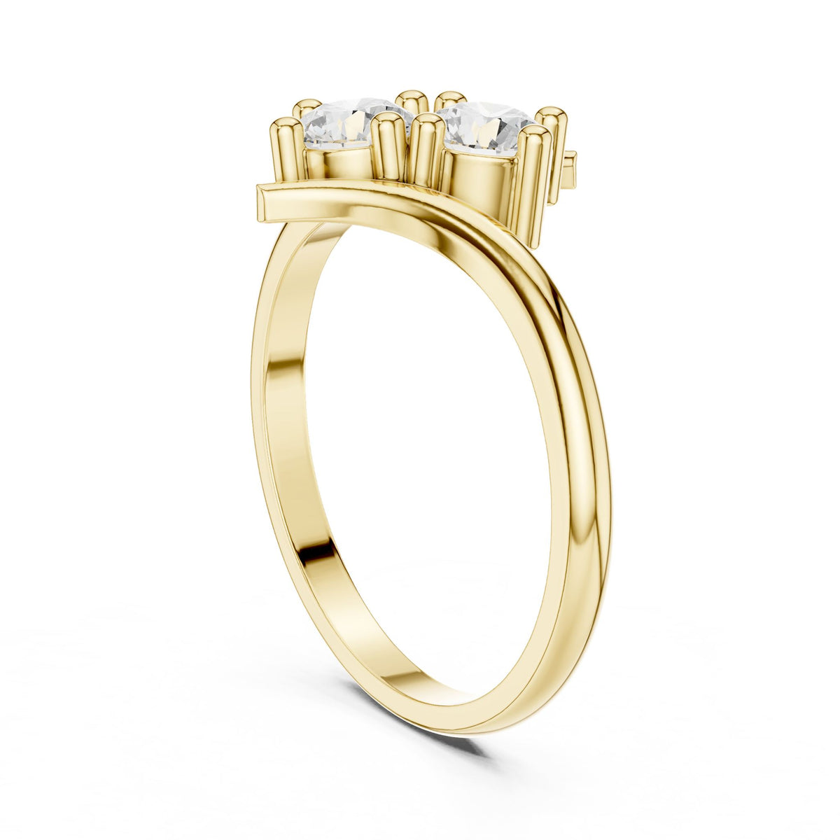 Round Cluster Lab Grown Diamond Engagement Ring