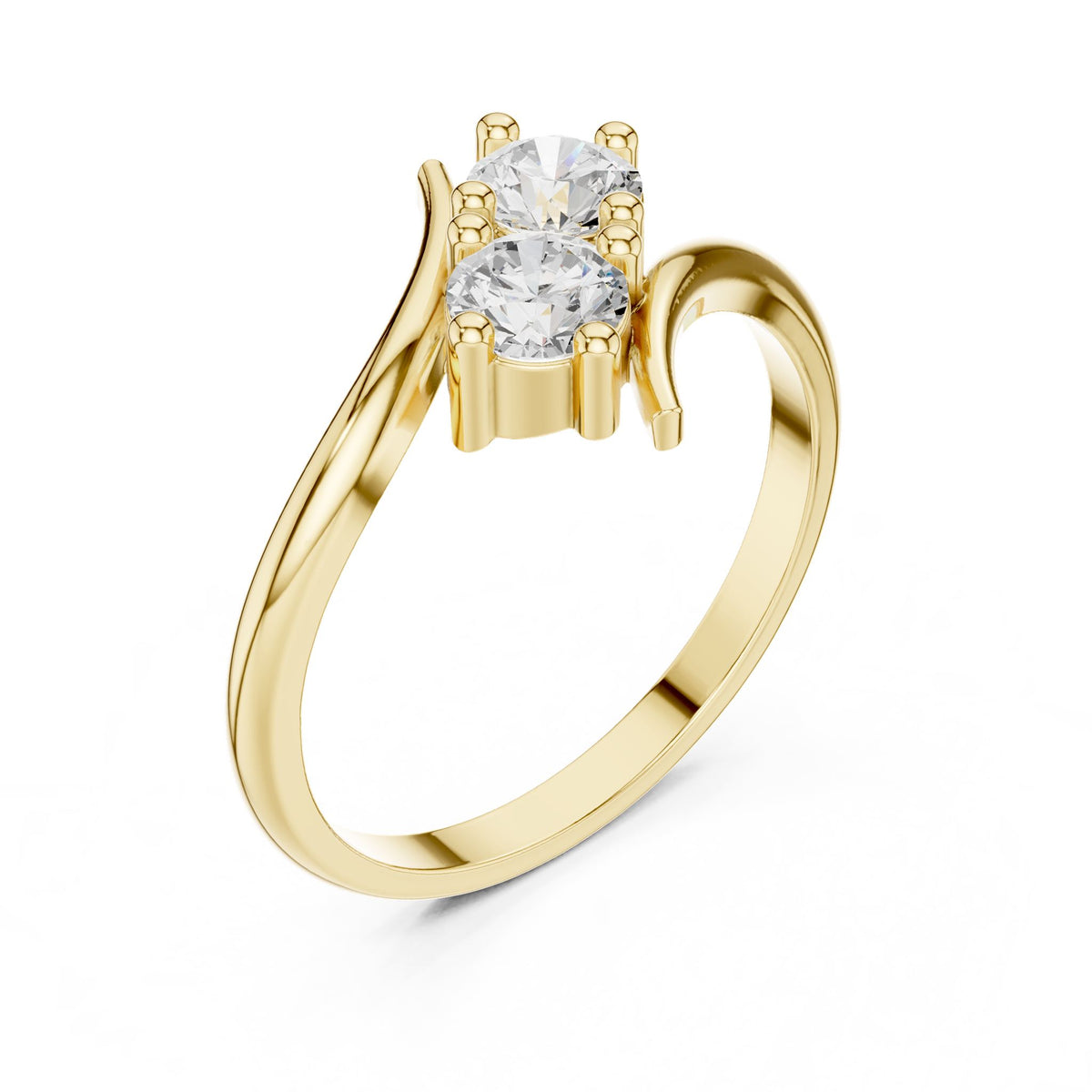 Round Cluster Lab Grown Diamond Engagement Ring