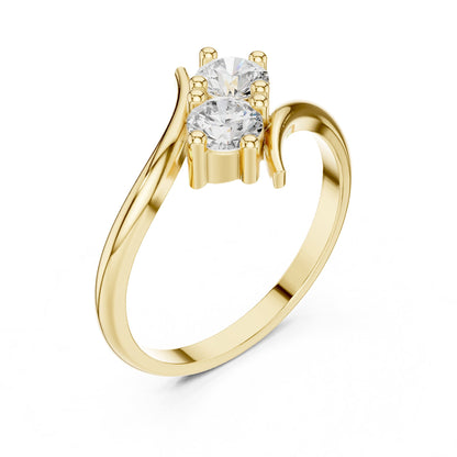 Round Cluster Lab Grown Diamond Engagement Ring