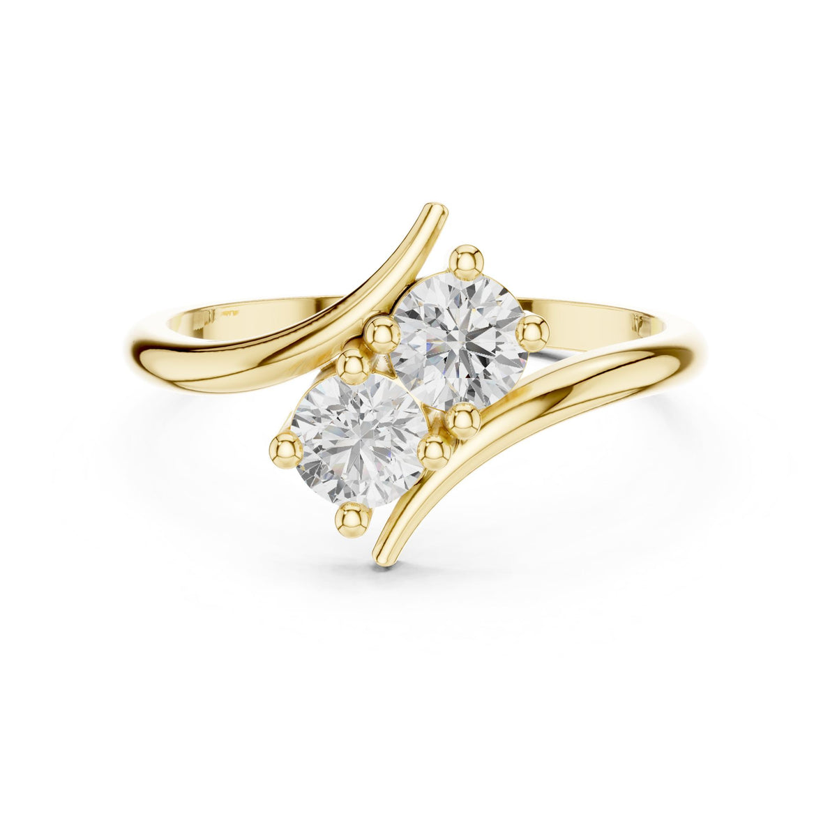 Round Cluster Lab Grown Diamond Engagement Ring