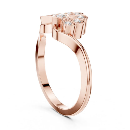 Round Cluster Lab Grown Diamond Engagement Ring