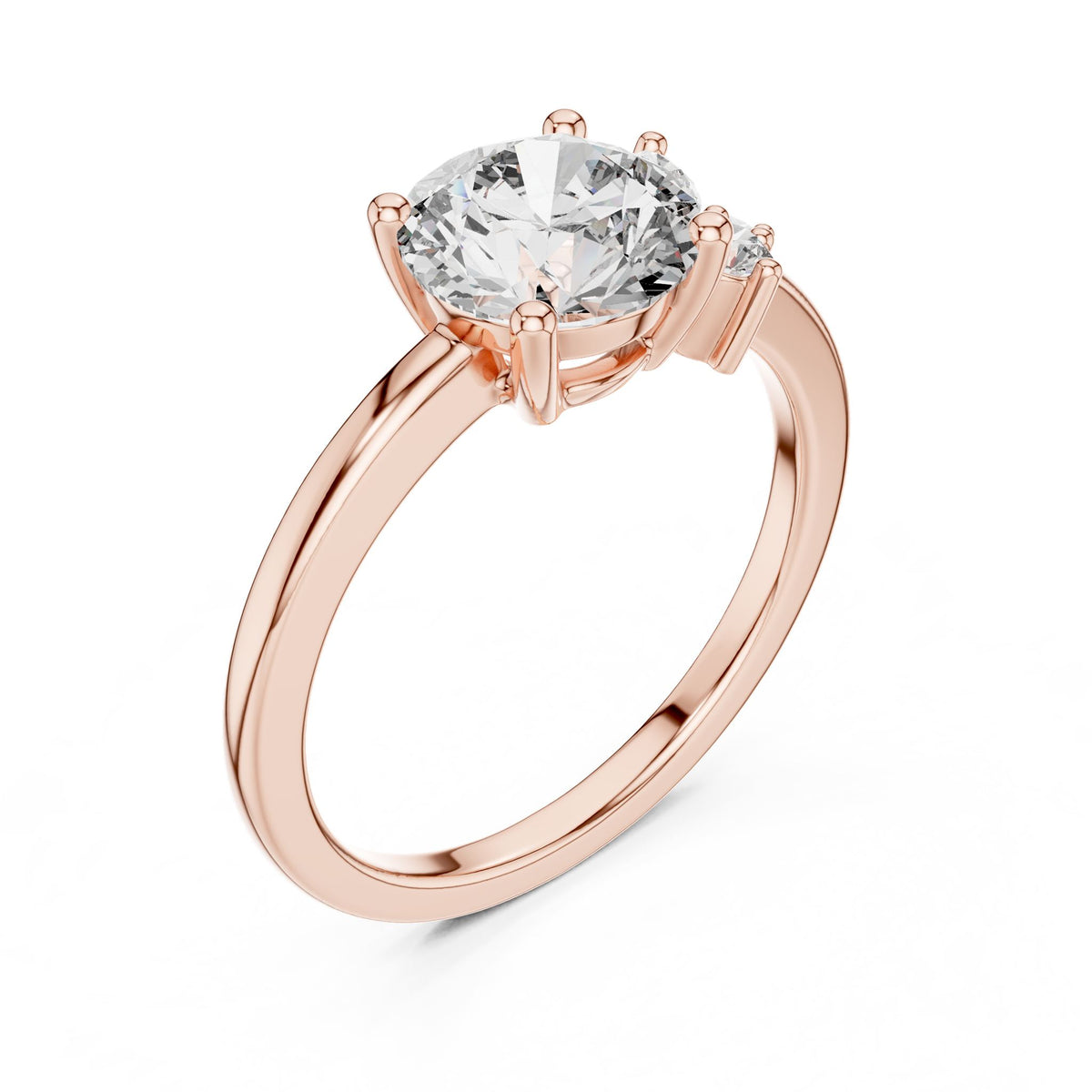 Round Cluster Lab Grown Diamond Engagement Ring