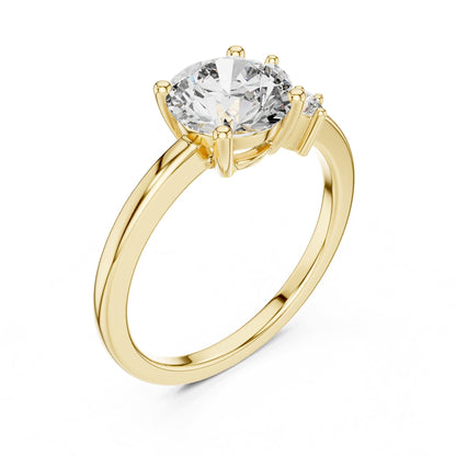 Round Cluster Lab Grown Diamond Engagement Ring