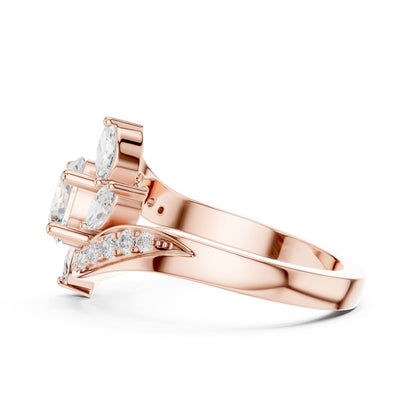 Round Cluster Lab Grown Diamond Engagement Ring