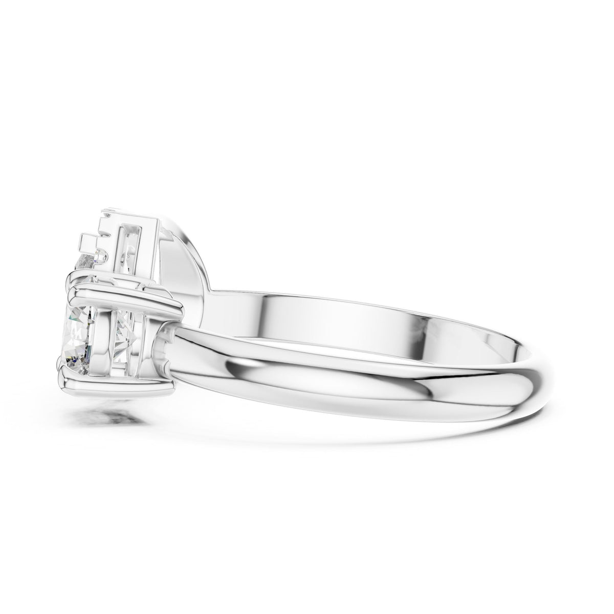 Round Cluster Lab Grown Diamond Engagement Ring