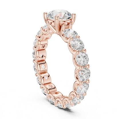 Round Eternity Lab Grown Diamond Engagement Ring