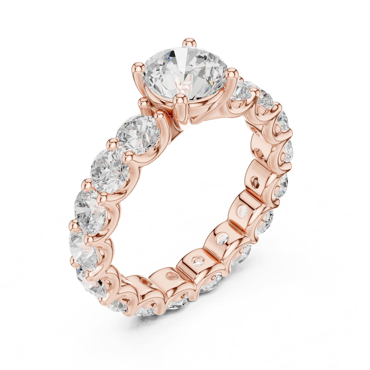 Round Eternity Lab Grown Diamond Engagement Ring