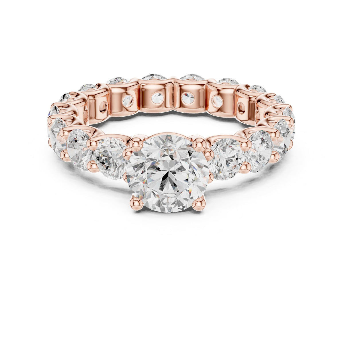 Round Eternity Lab Grown Diamond Engagement Ring