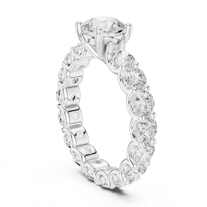 Round Eternity Lab Grown Diamond Engagement Ring