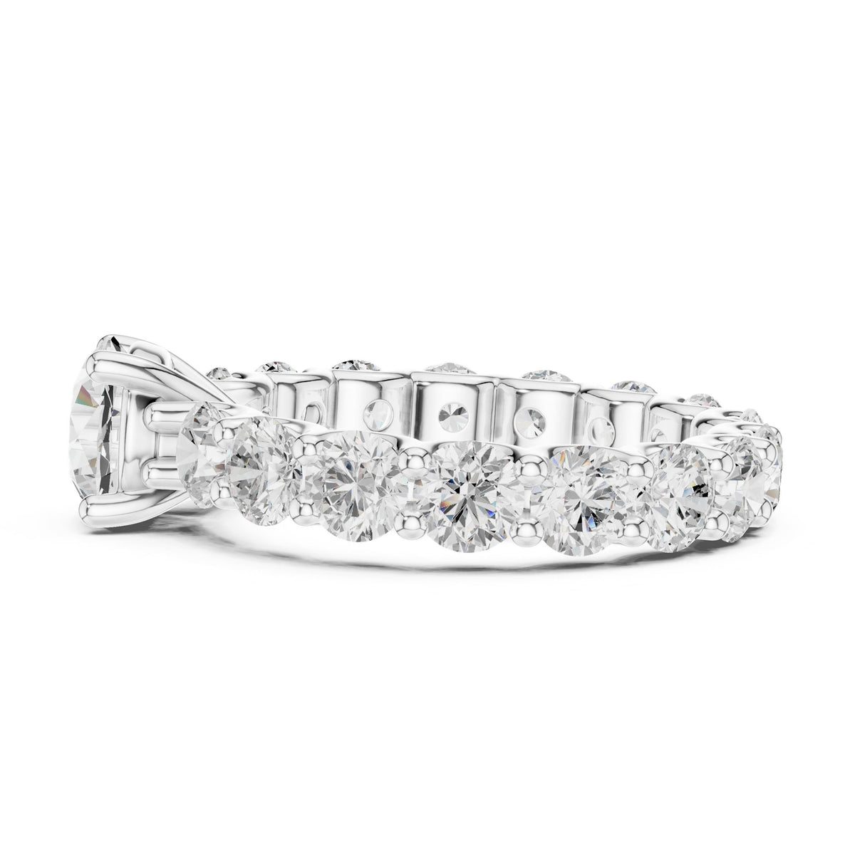 Round Eternity Lab Grown Diamond Engagement Ring