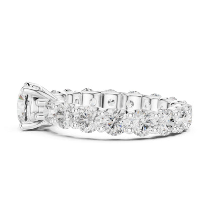 Round Eternity Lab Grown Diamond Engagement Ring