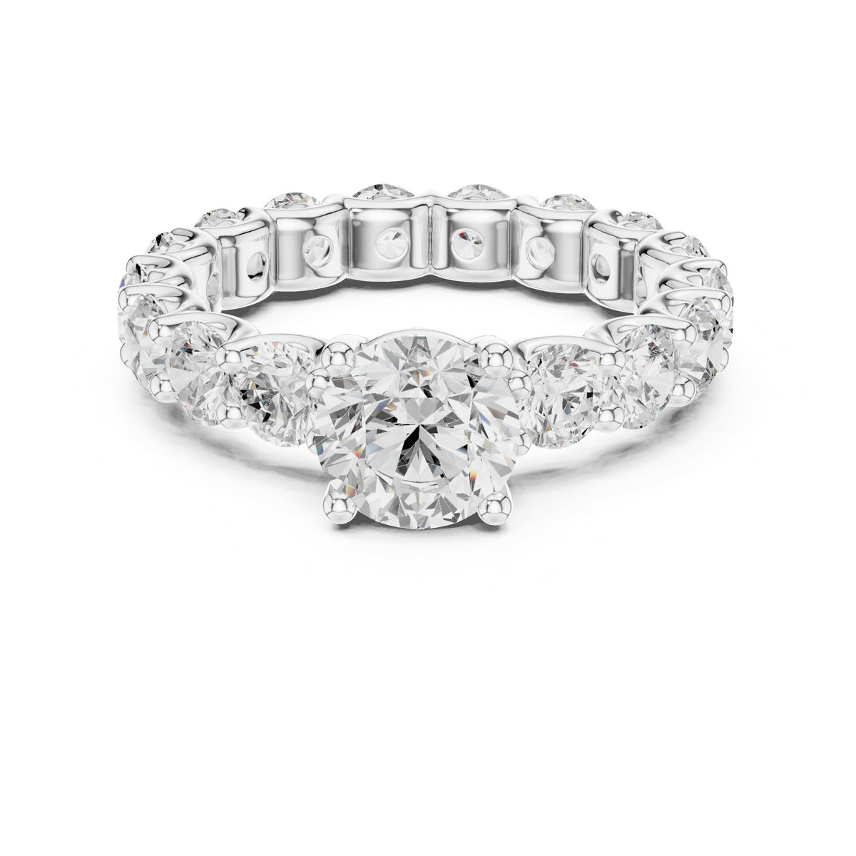 Round Eternity Lab Grown Diamond Engagement Ring