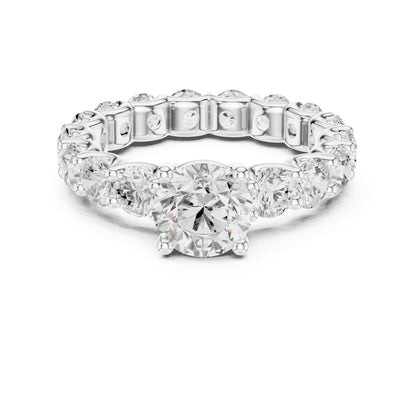 Round Eternity Lab Grown Diamond Engagement Ring