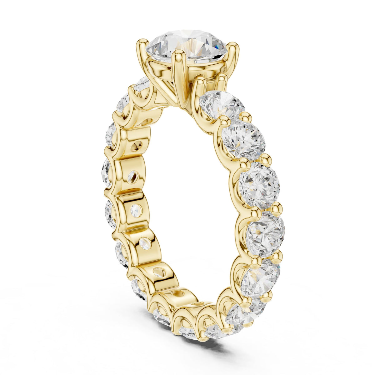 Round Eternity Lab Grown Diamond Engagement Ring