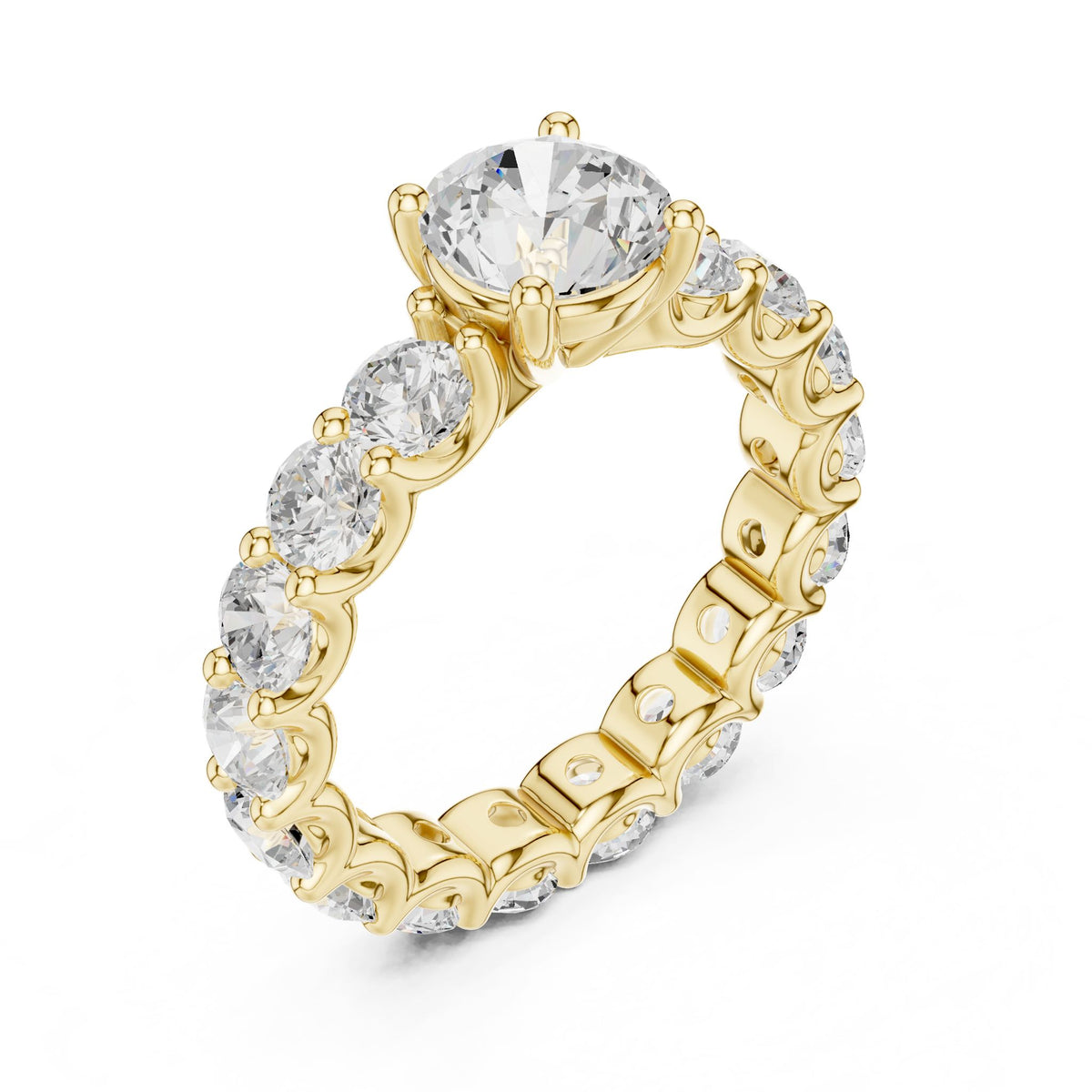 Round Eternity Lab Grown Diamond Engagement Ring